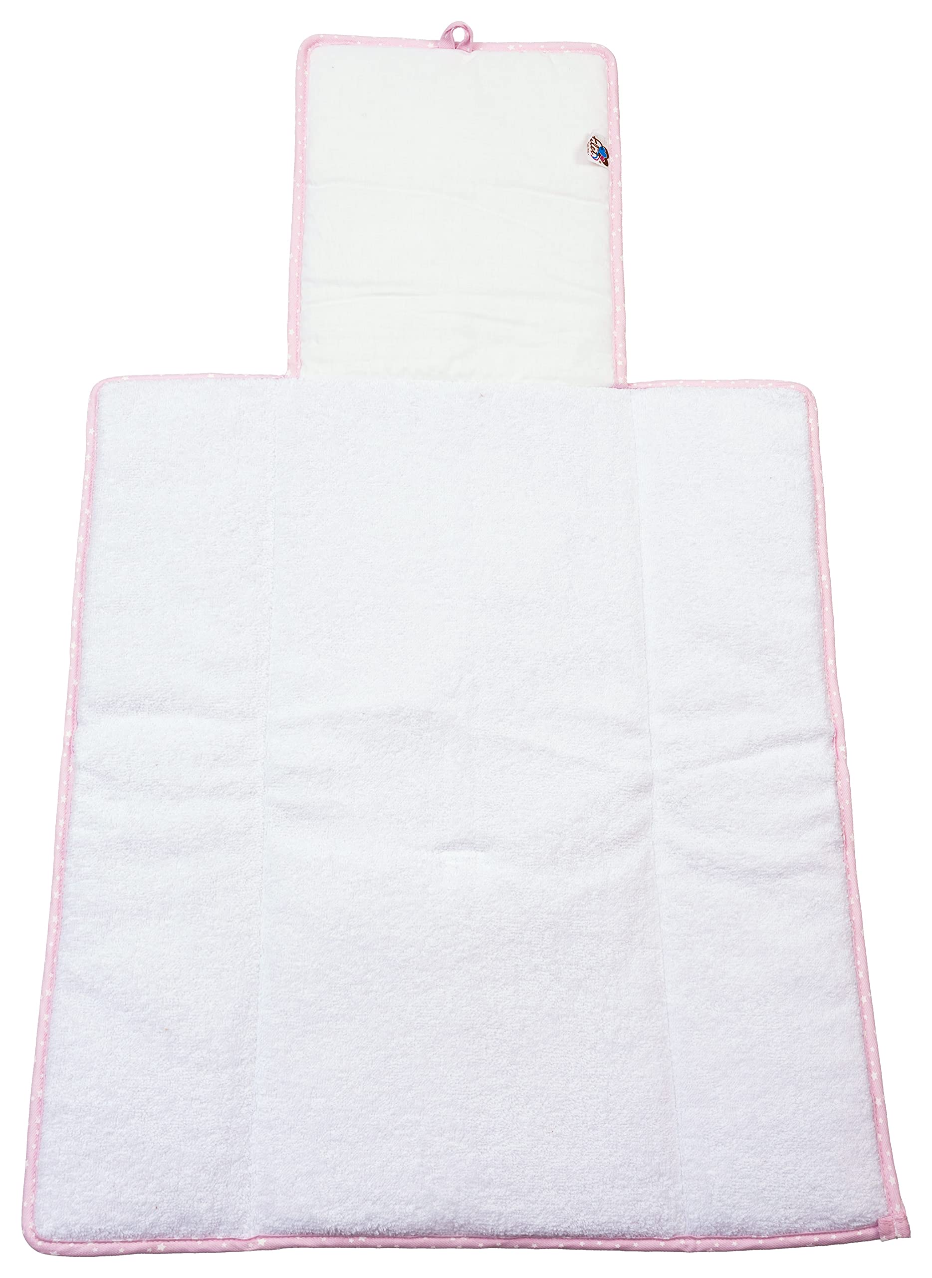 FILET P1519R- Fasciatoio Da Borsa I Morbida E Igenica Spugna I 100% Cotone I Prodotto Realizzato In Italia I Per Neonati/Prima Infanzia - Bianco, Rosa