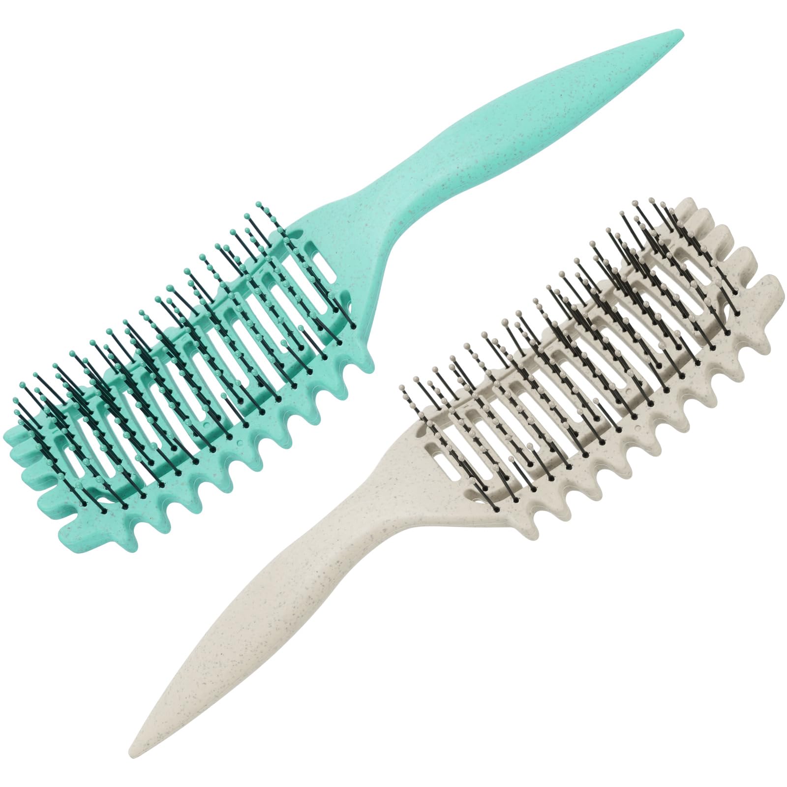 LOPHE Cepillo Curly Rizos, 2 Piezas Curl Defining Brush, Cepillo Multifuncional Definidor De Rizos, Juego de Peines Rizadores para Desenredar, Dar Forma y Definir Rizos para Mujeres