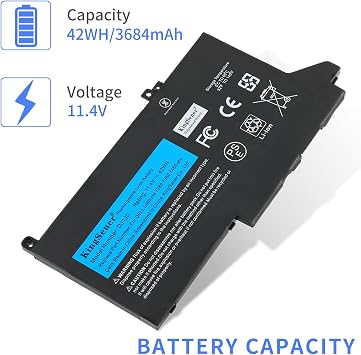 DJ1J0 Battery Replacement for Dell Latitude 7280 7290 E7280 E7290 13 7380 7390 E7380 E7390 14 7480 7490 E7480 E7490 Series DJ1JO P28S P28S001 451-BBZL PGFX4 ONFOH K8X0T 11.4V 42wh