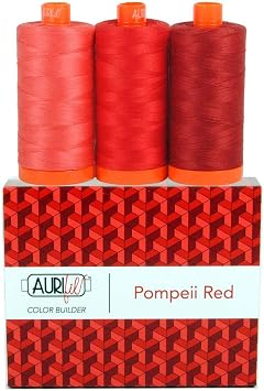 Aurifil Thread CB Pompeii Red 3pc