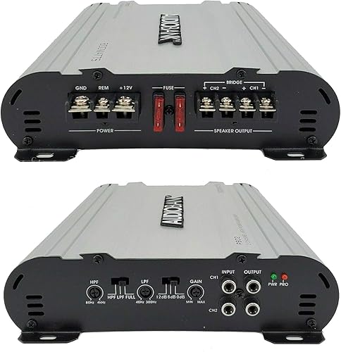 Miniatura 4 de Audiobank Amplificador estéreo de audio de coche con puente de 2 canales 800 vatios P802 disipador de calor de aleación de aluminio resistente