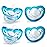 RaZbaby Jollypop Pacifier for Newborns & Up, USA Made, Natural Shaped Orthodontic Binky, Lovingly Shared in NICUs & Hospitals Worldwide, Medical-Grade 100% BPA-Free - 0-3 Months, 4 Pack - Blue