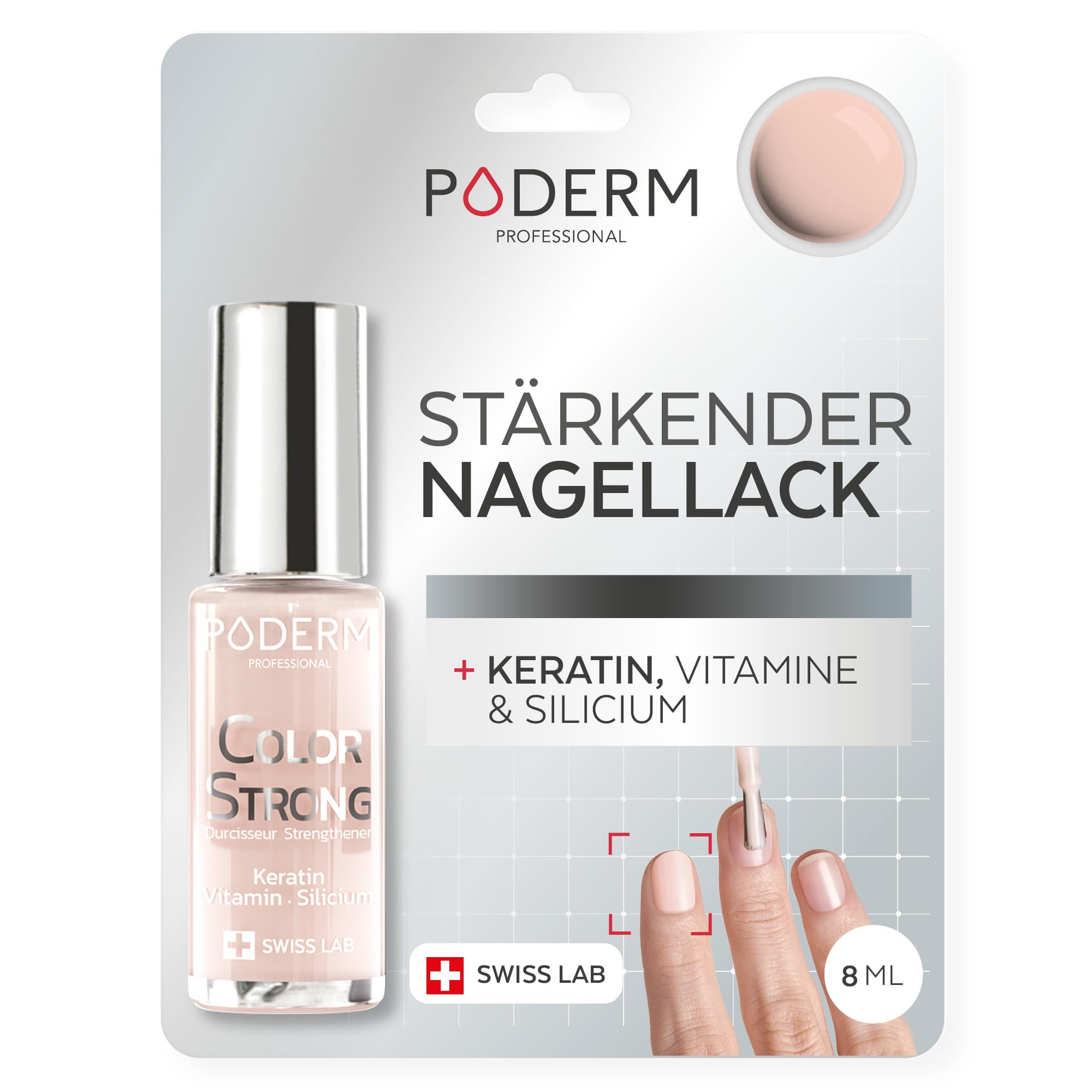 PODERM - Tea Tree Nail Polish Colour Care Raspberry