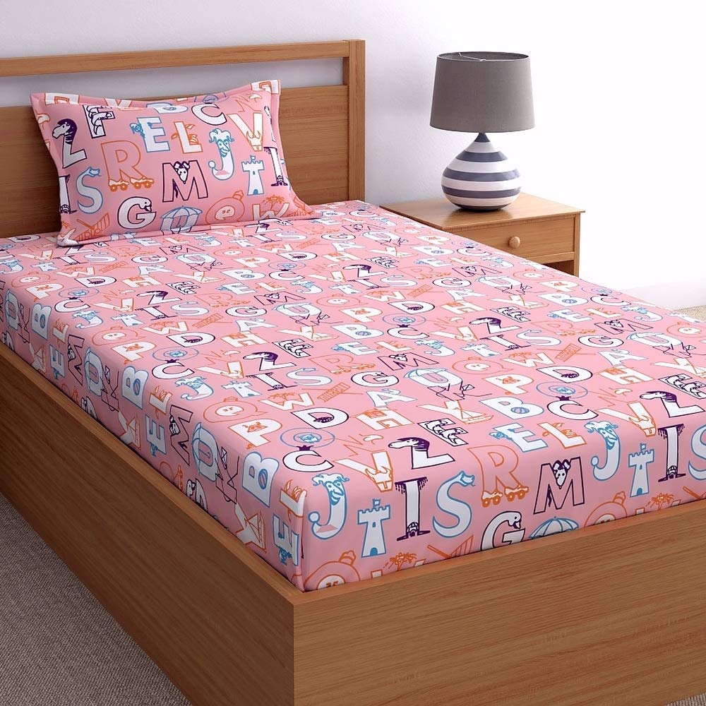 Dreamscape 100 Cotton Bedsheets for Kids Single Bed Cotton, 144tc