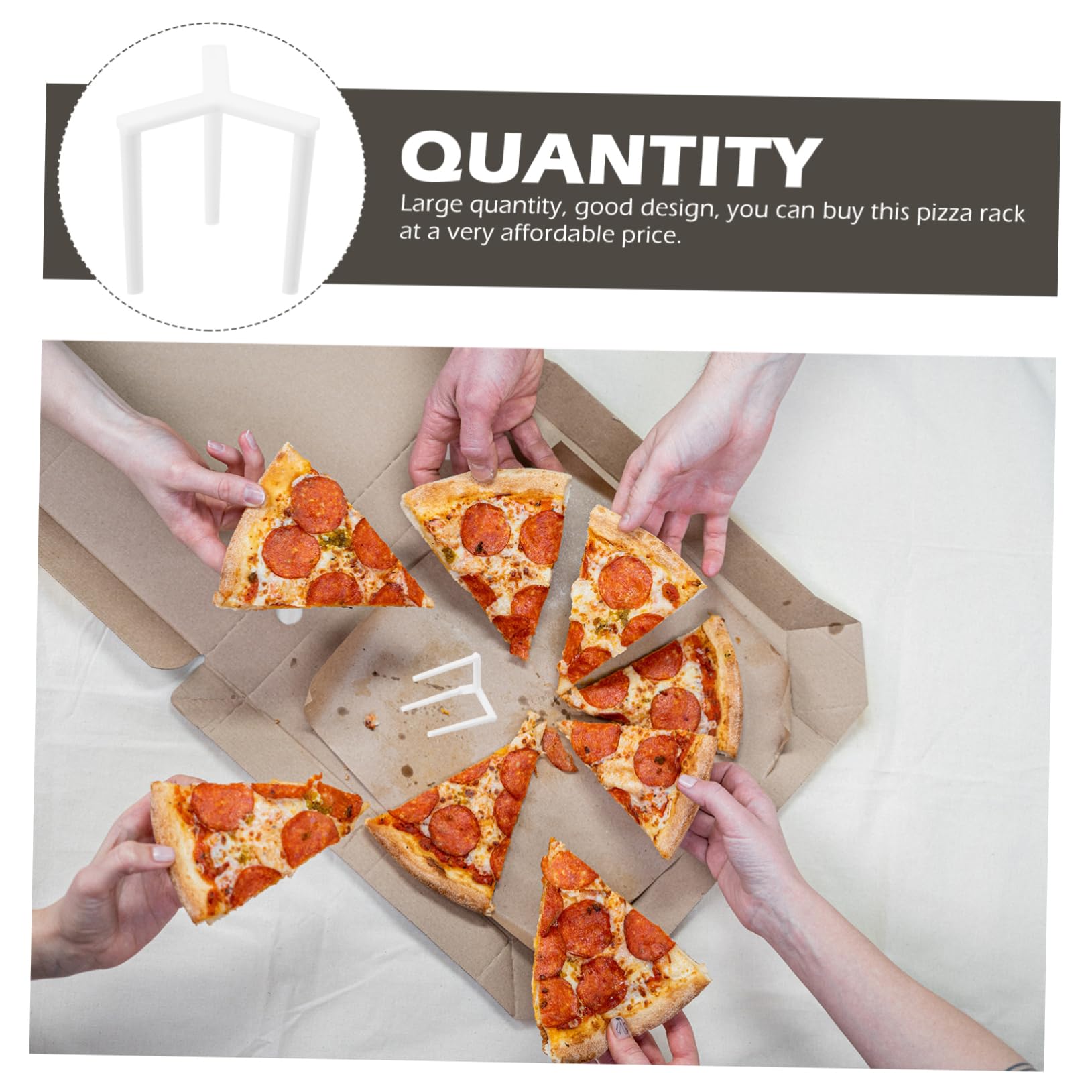 BELLIFFY Pizza Pan Riser Stands Set of 4 Stackable Pizza Serving Tripod Stand for Oven Party Restaurant Reusable Plastic Holder