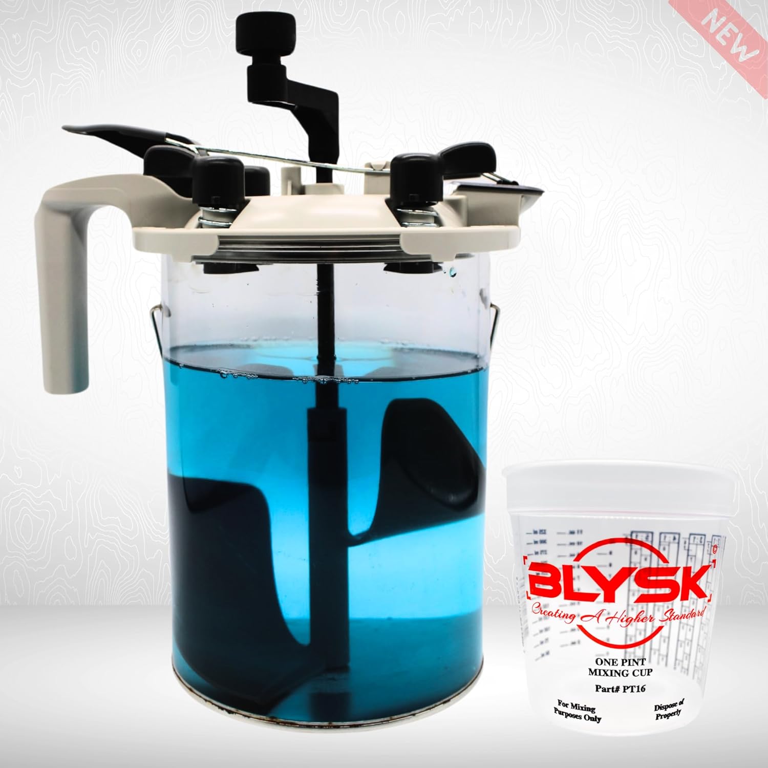 Mixing Mate Paint Lid KIT Stir, Store, and Pour. mess-free mixing lids (1 Gallon Mixing Lid+1 Pint Mixing Cup)