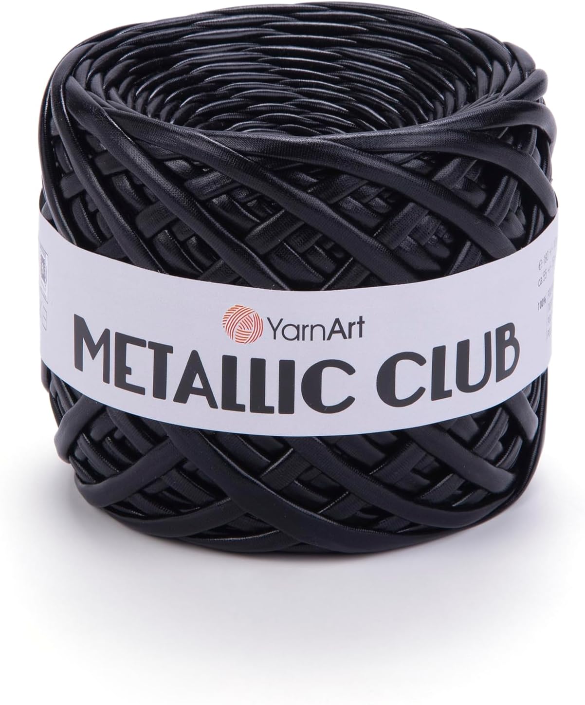 YarnArt Metallic Super Bulky T-Shirt Yarn - 100% Polyester, 6.35 oz / 180 gr, 60 yrds / 55 Meters - Shiny Colors - Handbag, Rug, Night Bag, Crochet Yarn (8120)