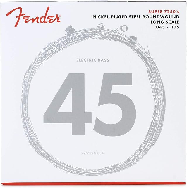 Fender Super 7250 String Set For Electric Bass (045/105 Gauge) - Nickel Plated