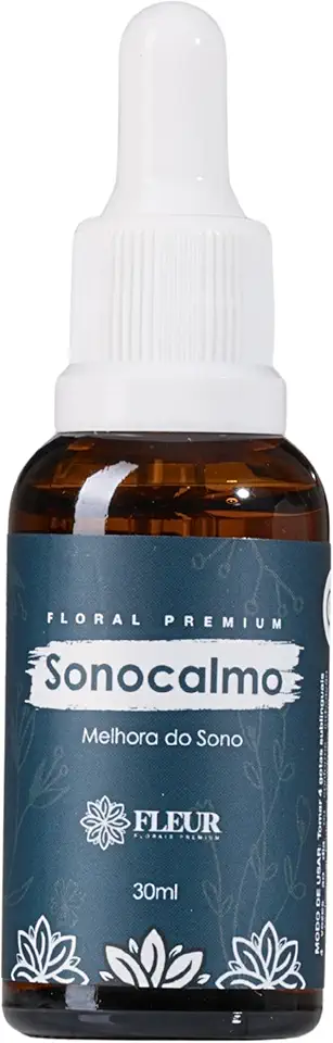 Fleur, Sonocalmo, Floral de Bach premium, para relaxamento e melhora do sono, Conta-gotas, Fórmula natural, Terapia alternativa, 30ml