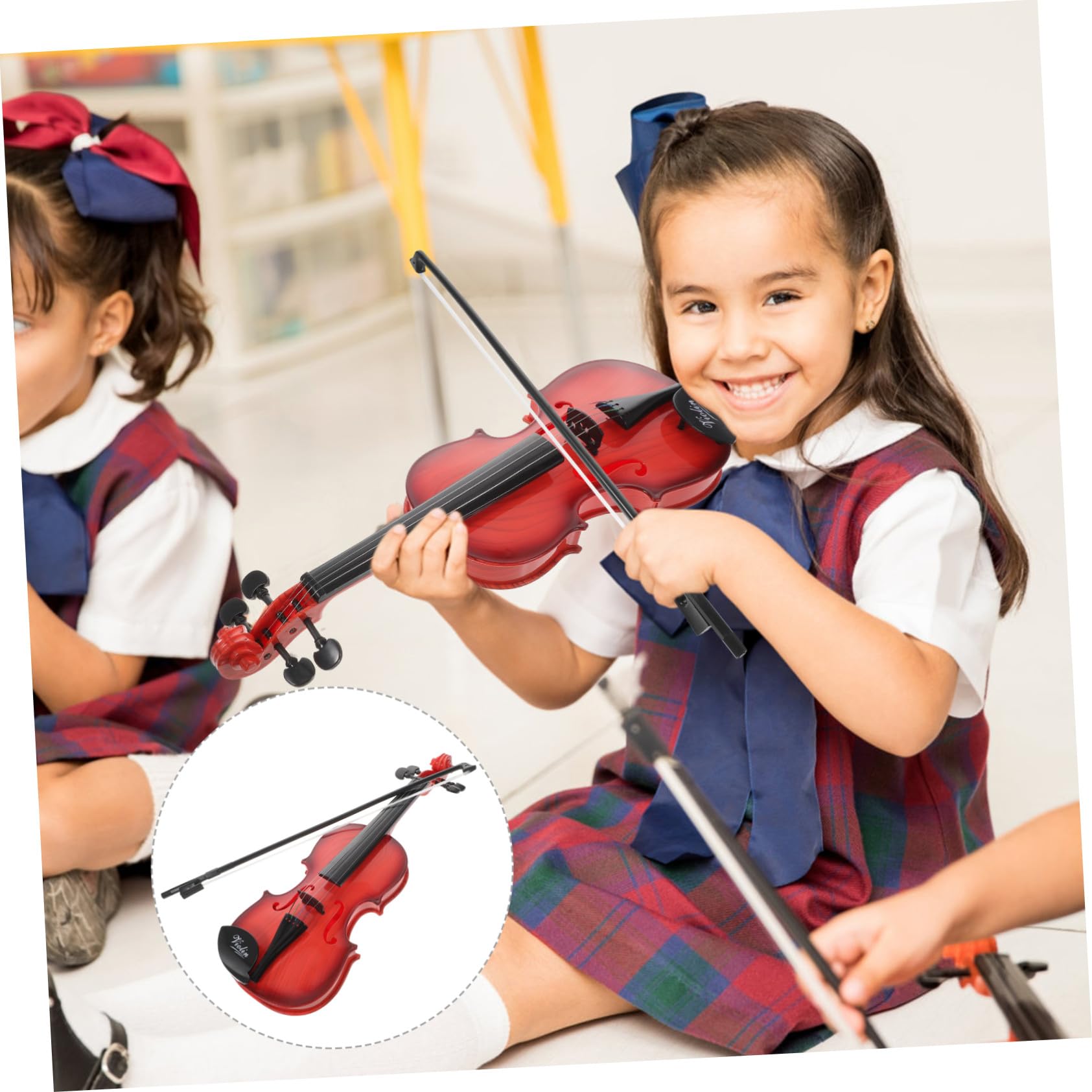 Mini Violin Toy in Plastica per Bambini, 1 Pz, Adorabile | Back To School Party, Strumento in Forma di Violino, per Educazione Musicale e Creatività