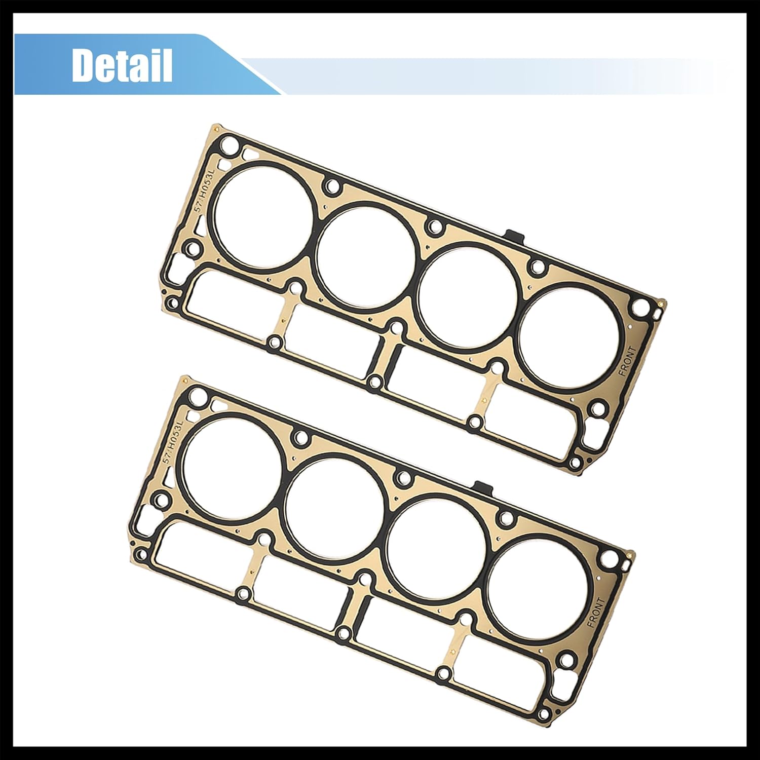 2pcs Cylinder Head Gasket Engine Gasket 12589226 12573949 for for Chevy Silverado 1500 4.8L 5.3L for GMC Yukon XL 1500 Stainless Steel Durable Material