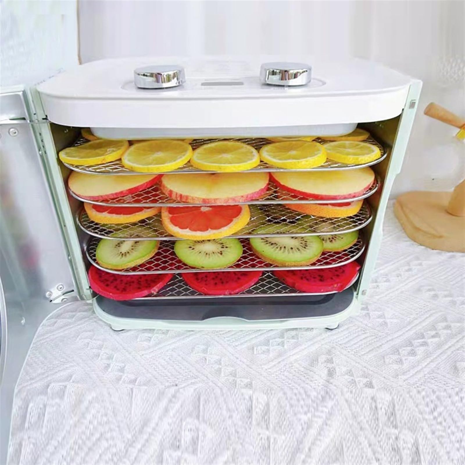 Disidratatore alimentare Macchina for frutta secca in metallo Domestico Piccoli snack intelligenti for animali domestici Asciugatrice for e verdura for carne Domestica sul tavolo