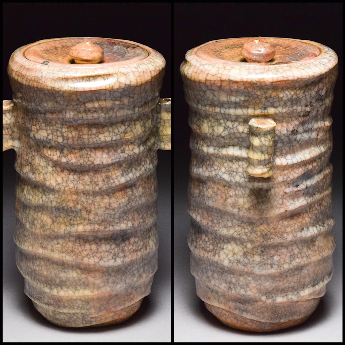 Amazon.co.jp: 十三軒吉向造香炉釉耳付水指共箱茶道具【x-109】 303