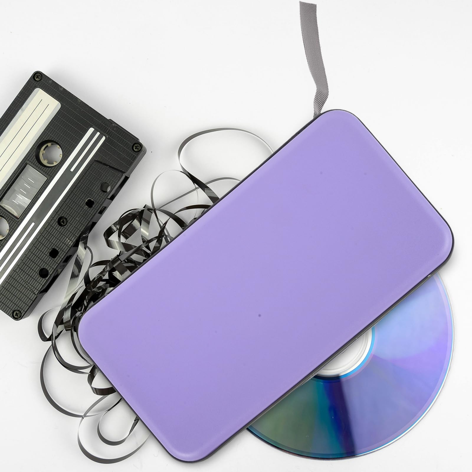 ABOOFAN Étui de Rangement pour CD en Plastique Portable avec Capacité de 80 Disques, Organisation Facile et Design Moderne, pour Voiture et Voyages en Famille