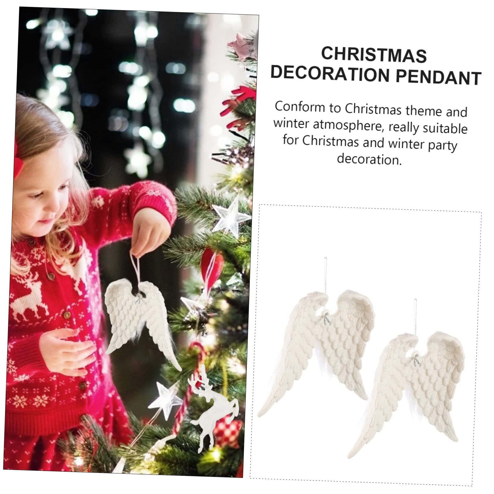 ABOOFAN 5 Sets Weihnachtsbaumschmuck Weihnachtsbaumschmuck Kreative Weihnachtsanhänger Exquisite Handwerkskunst Leichtes Weihnachtsthema Party- Und Bankettdekor 2 Stück * 5