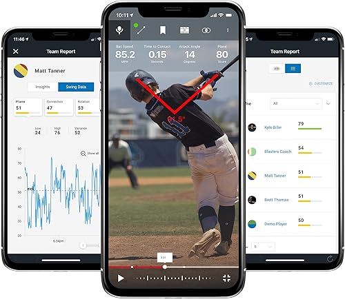 Miniatura 4 de Blast Baseball - Analizador de swing (Sensor) Advanced Player Development & Tanner TEE The Original Batting Tee Premium Pro Style Baseball Camiseta