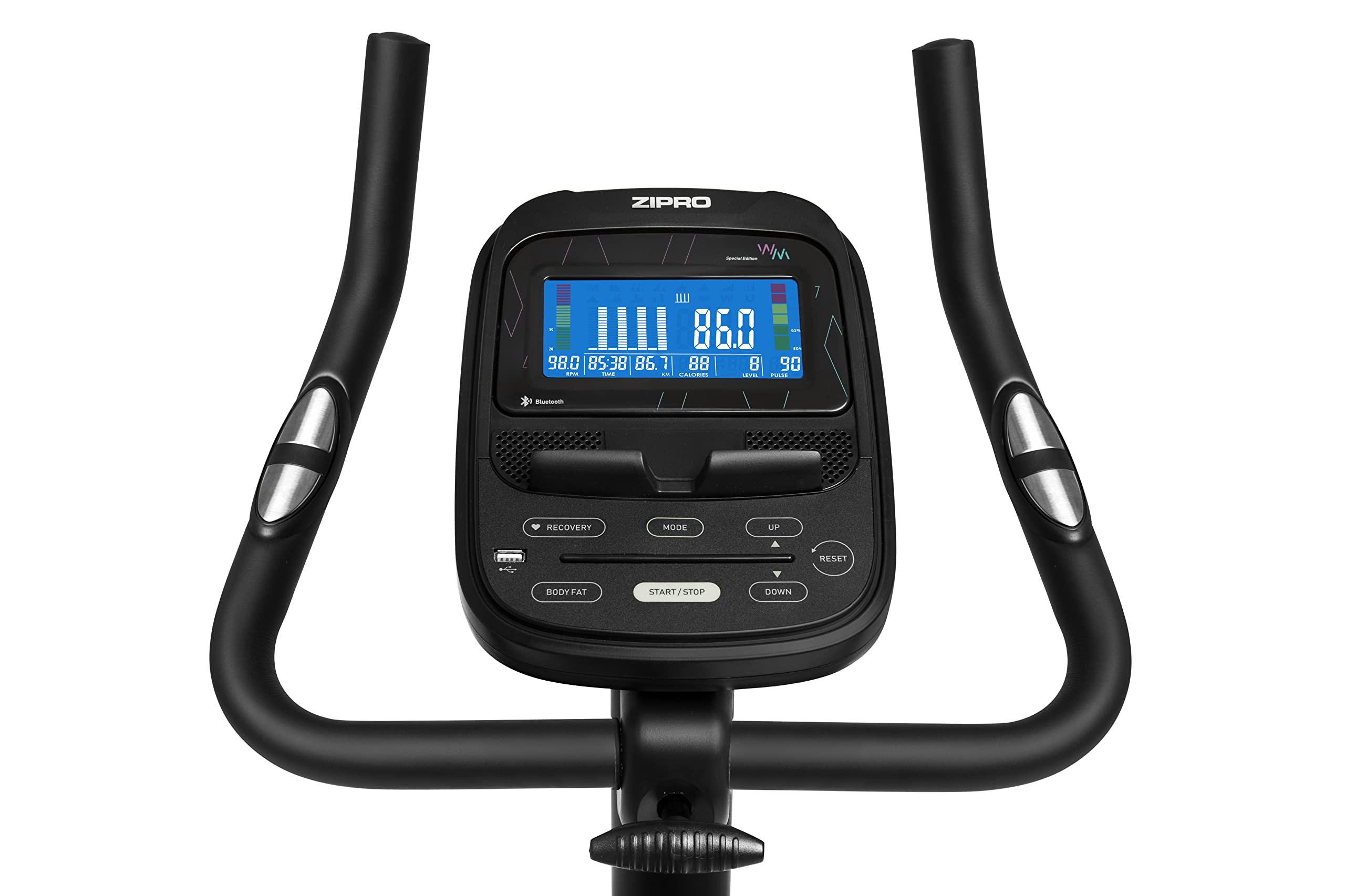 Zipro Vélo d'appartement Flame, Ergomètre Fitness, Vélo d'appartement magnétique, Ergomètre jusqu'à 150 kg, Vélo d'intérieur, Vélo d'entraînement à domicile, Vélo ergomètre filaire
