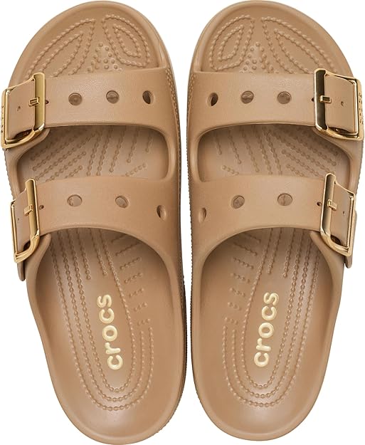 ゆき♡ Amazon | crocs クロックス サタデー メタリックバックル サンダル