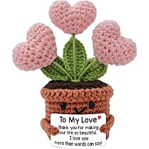 Handmade Crochet Heart-shaped Flower, To My Love, Romantic Gift for Him Her, Anniversary Valentines Day Present for Wife Husband, Christmas Couples Gift Idea