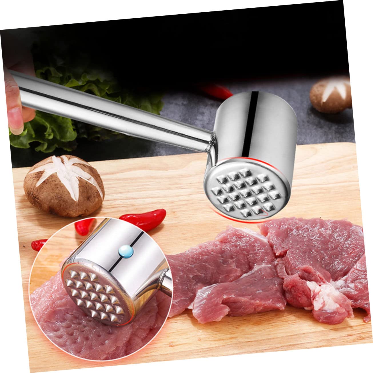 2stücke Fleischklopfer Für Steak Huhn Und Schweinefleisch Multifunktionale Zartmacher-hämmer Spülmaschinenfest Ergonomischer Griff Für Geschmacksergebnisse