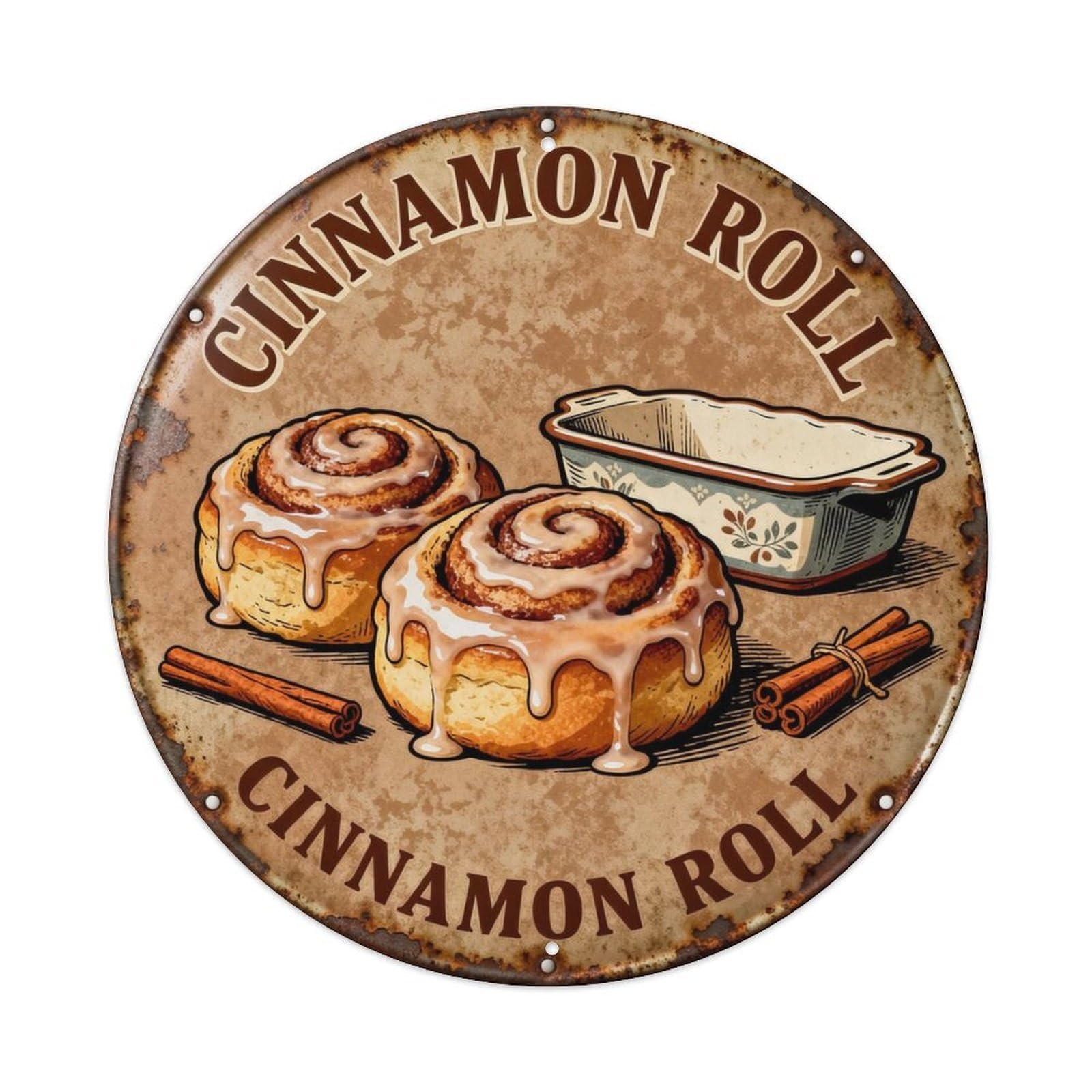 CINNAMON ROLL Metal Tin Sign Plaque