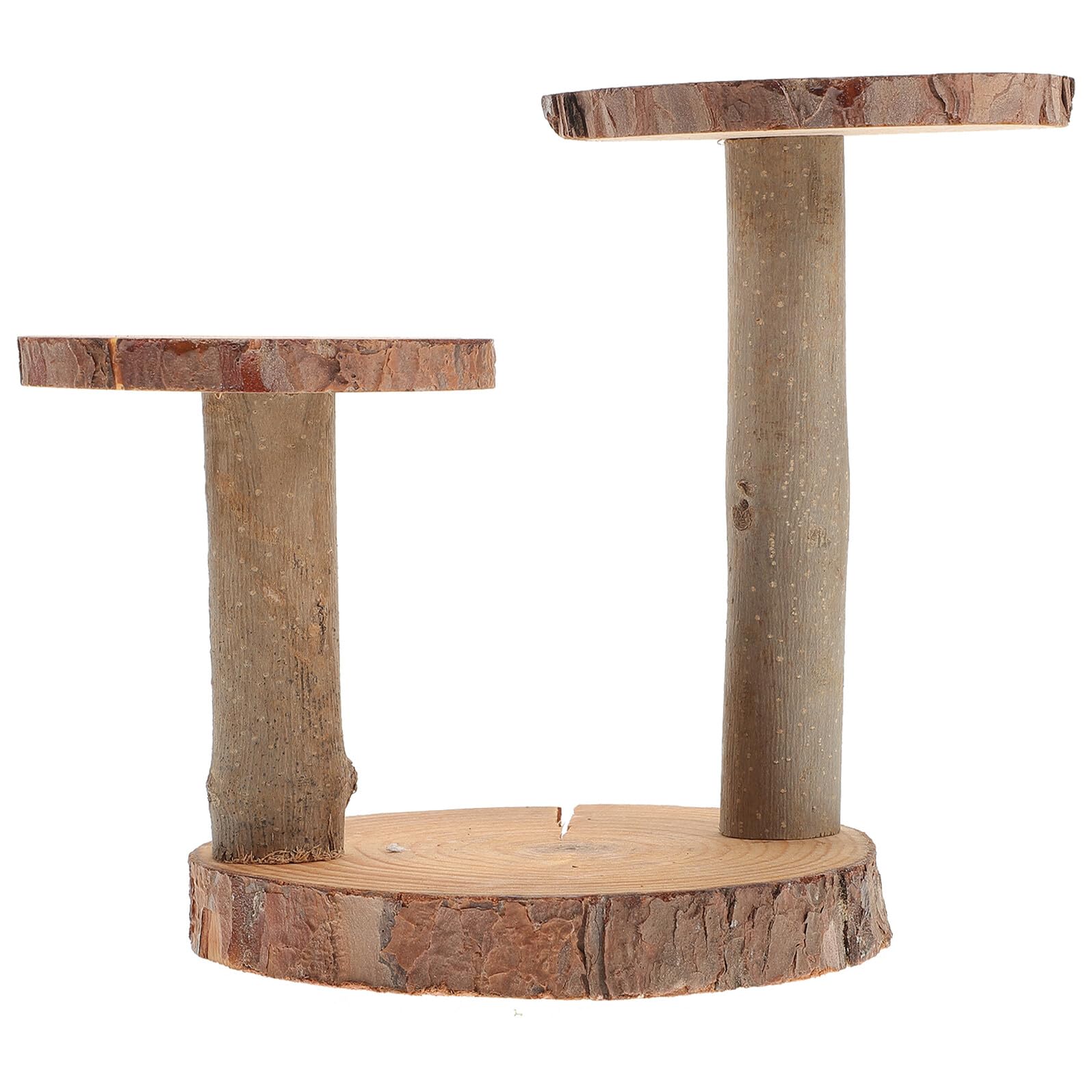 Soporte de Madera para Cupcakes y Pasteles de 3 Niveles Bandeja Rústica para Postres y Frutas Exhibidor Multiusos para Bodas Fiestas y Decoración de Mesa