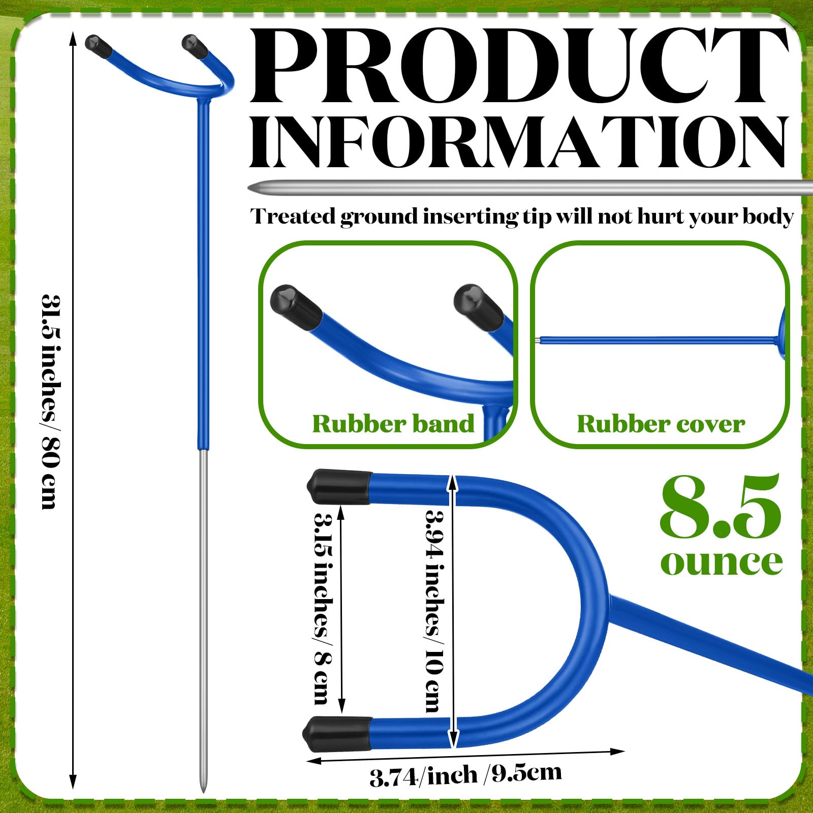 Silipull 2 Pcs U Shaped Golf Holder Keeps Your Clubs Clean Dry and Visible Soft Rubber Covered Metal Protects Your Clubs Bag Easy to Carry (Blue Orange)