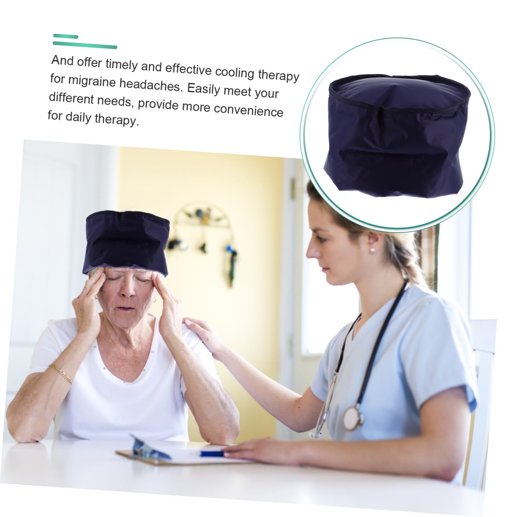 GANAZONO Cappello Sicuro e Terapia Caldo Refrigerante Blu Riutilizzabile Freddo di Perdite per Collo e Spalle