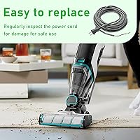 Vista 5 de Cable de alimentación para aspiradora de 36 pies, 17/2, 12 amperios, compatible con aspiradora Biessll, para todas las aspiradoras verticales, cable