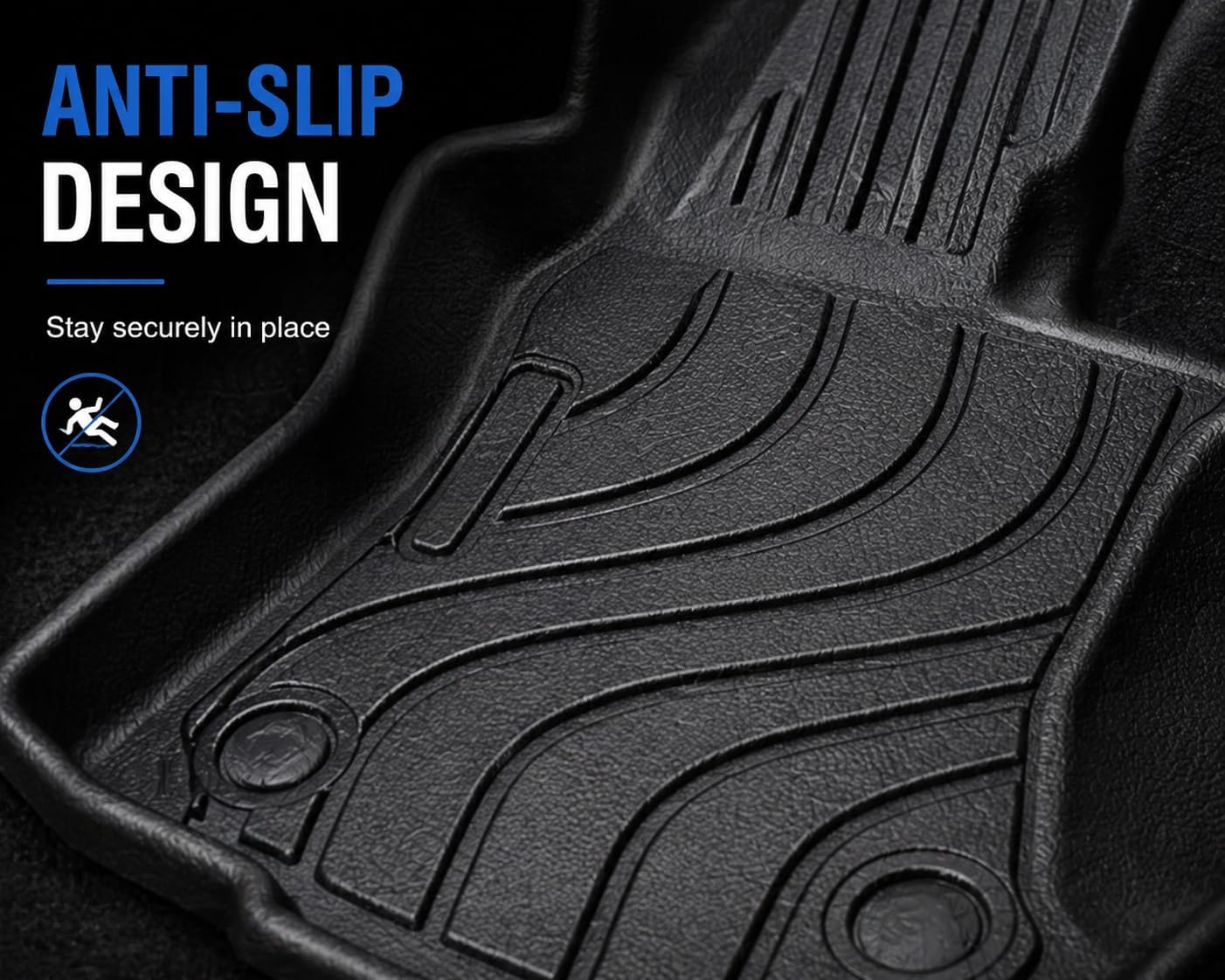 Black Horse Totaliner Heavy Duty Floor Liner Compatible with 2022-2025 Toyota Tundra, Precisely Molded Anti-Skid All-Weather Floor Liner Set, Black-FMTTU22