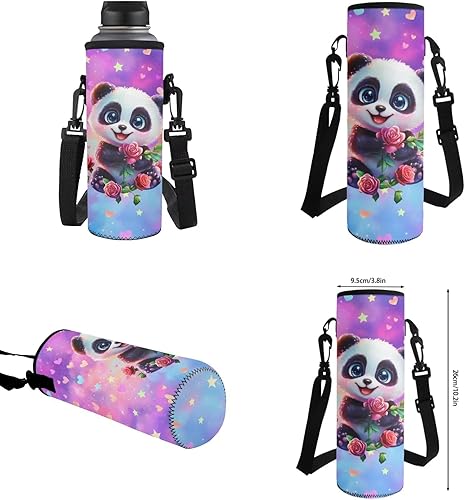 Miniatura 5 de Suobstales Paquete de 5 mochilas con estampado de estrellas y corazones de panda para niñas, adolescentes, mochila escolar para niños, escuela