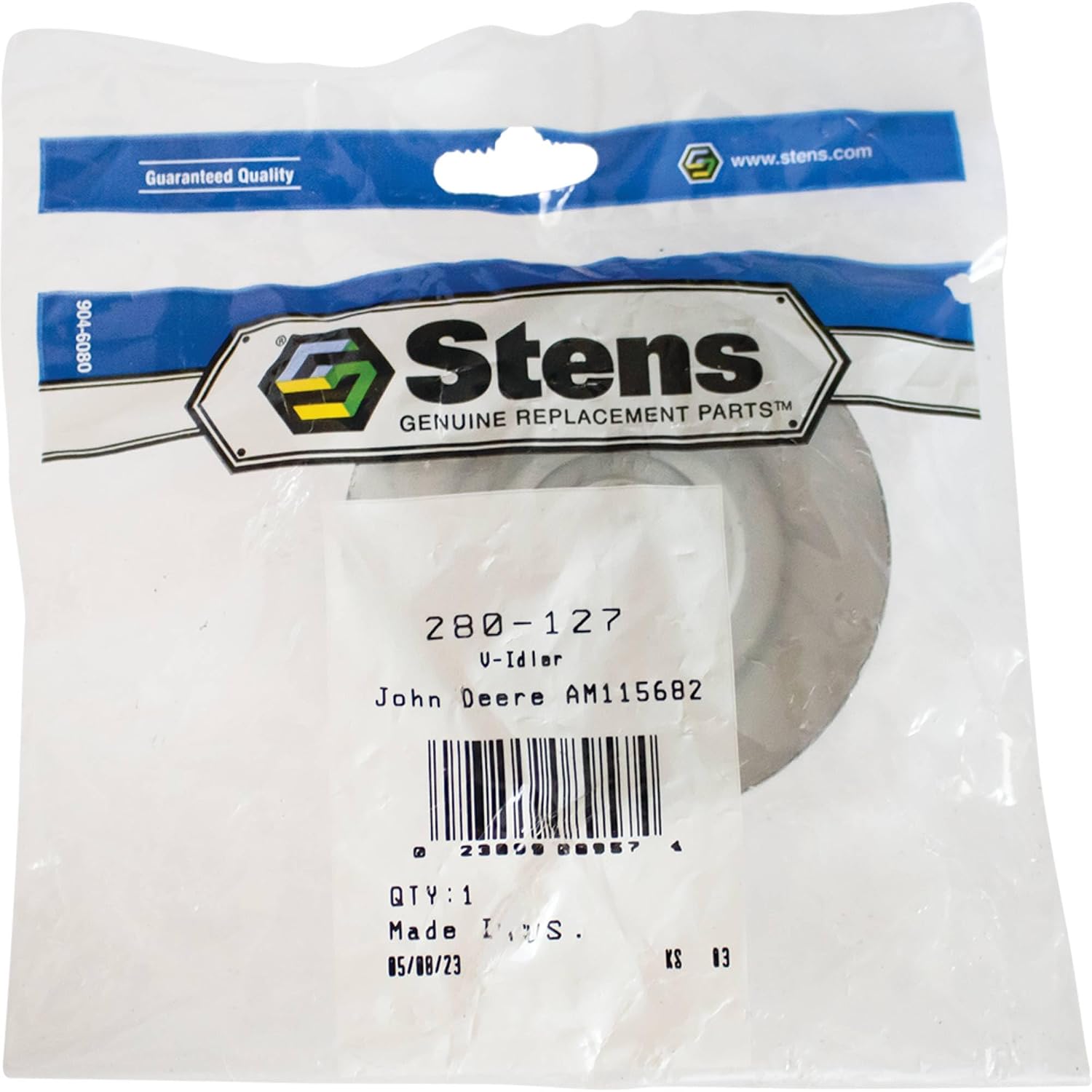 Stens New V-Idler 280-127 Compatible with/Replacement for John Deere AM103019 Gray