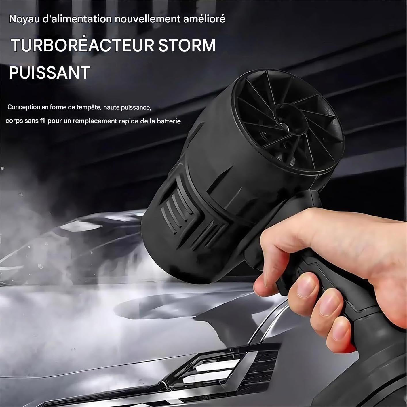 Souffleur De Feuilles sans Fil Électrique,Appareil À Air Comprimé Grande Puissance | Souffleur Variable Portable avec Batterie Et Chargeur pour Pelouse Terrasse Jardin Camping