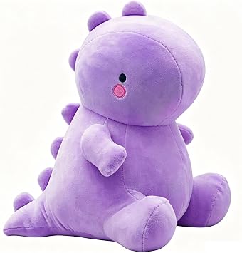 Purple Dinosaur Plush, Soft Dinosaur Stuffed Animal, 25cm Cute Fluffy Dinosaur Teddy, Lovely Cute Plushies Ornament for Home Decoration Festival Gifts