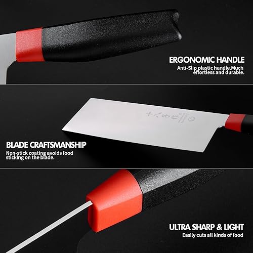 Miniatura 2 de SHI BA ZI ZUO Juego de cuchillos de cocina, cuchillo de carne, cuchillo de chef, cuchillo Santoku profesional mango de diseño ergonómico