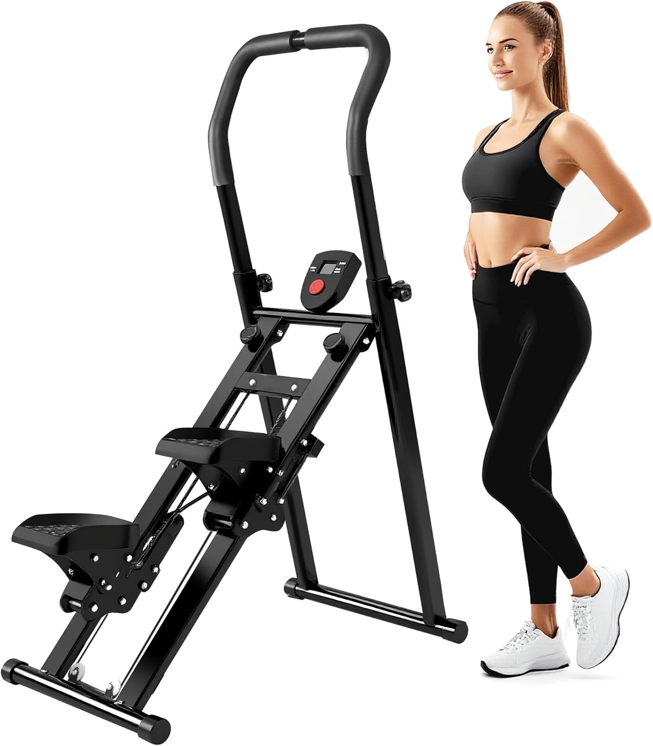 Stair Stepper for Home,Pro Vertical Climber with LCD Monitor,Foldable Cardio Exercise Machine