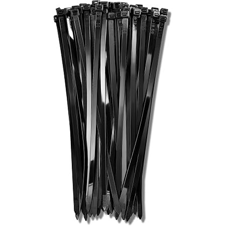 WAYSCO Black Zip Cable Ties 6 Inch/0.19 Inch (100 Pcs) Heavy Duty 55...