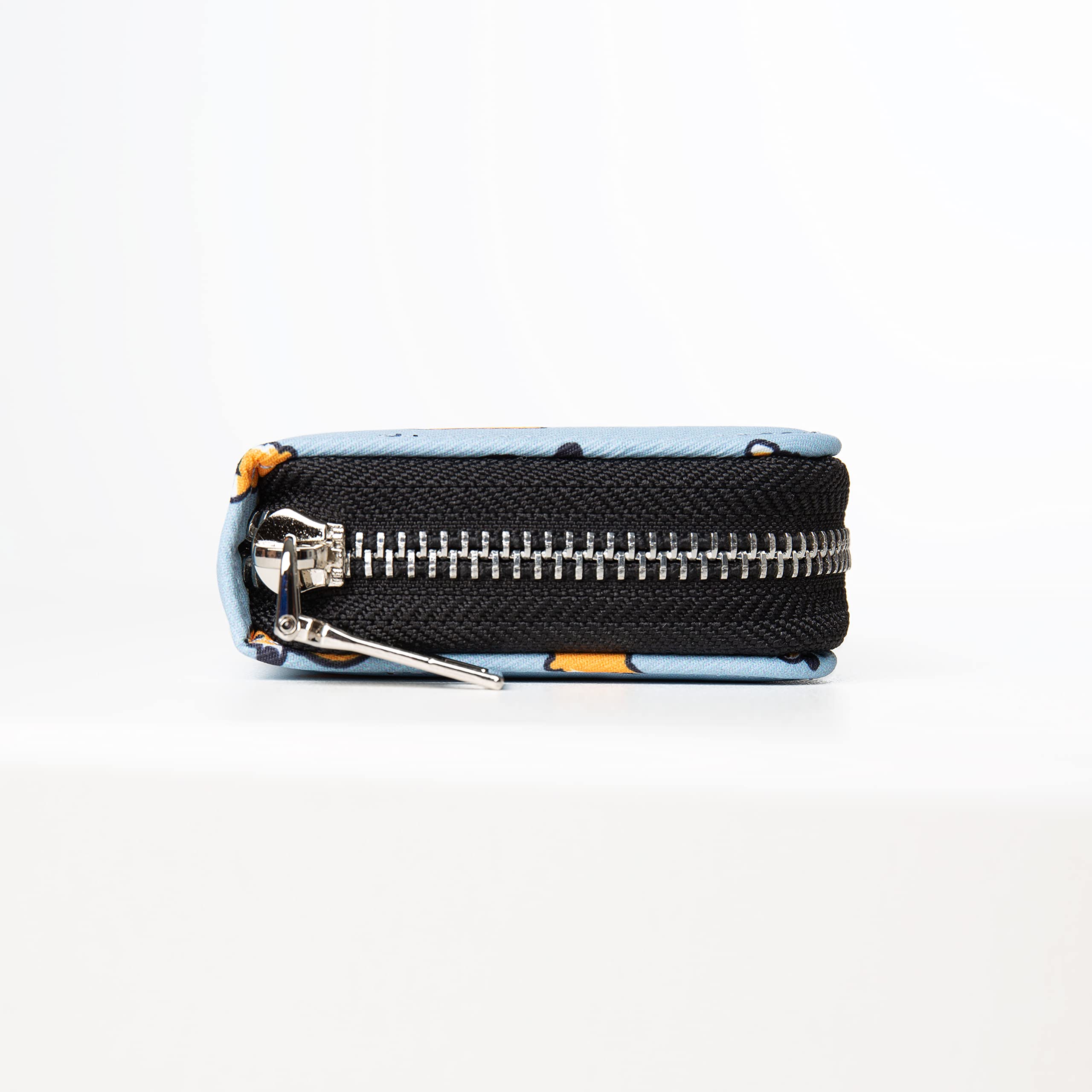 baystory Corgi Wallet Card Holder Zipper Wallet Gift for Man Women Dog Mom or Dog Dad (blue)