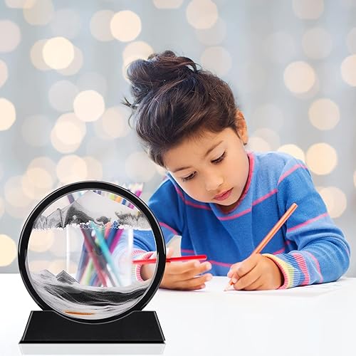 Miniatura 4 de XINBAOHONG Imagen artística de arena en movimiento, movimiento líquido 3D paisaje de arena de mar profundo en movimiento, marco de arena que fluye