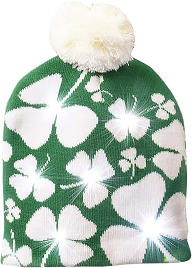 Winter Hats Knitted Beanie Light-Up Cap 