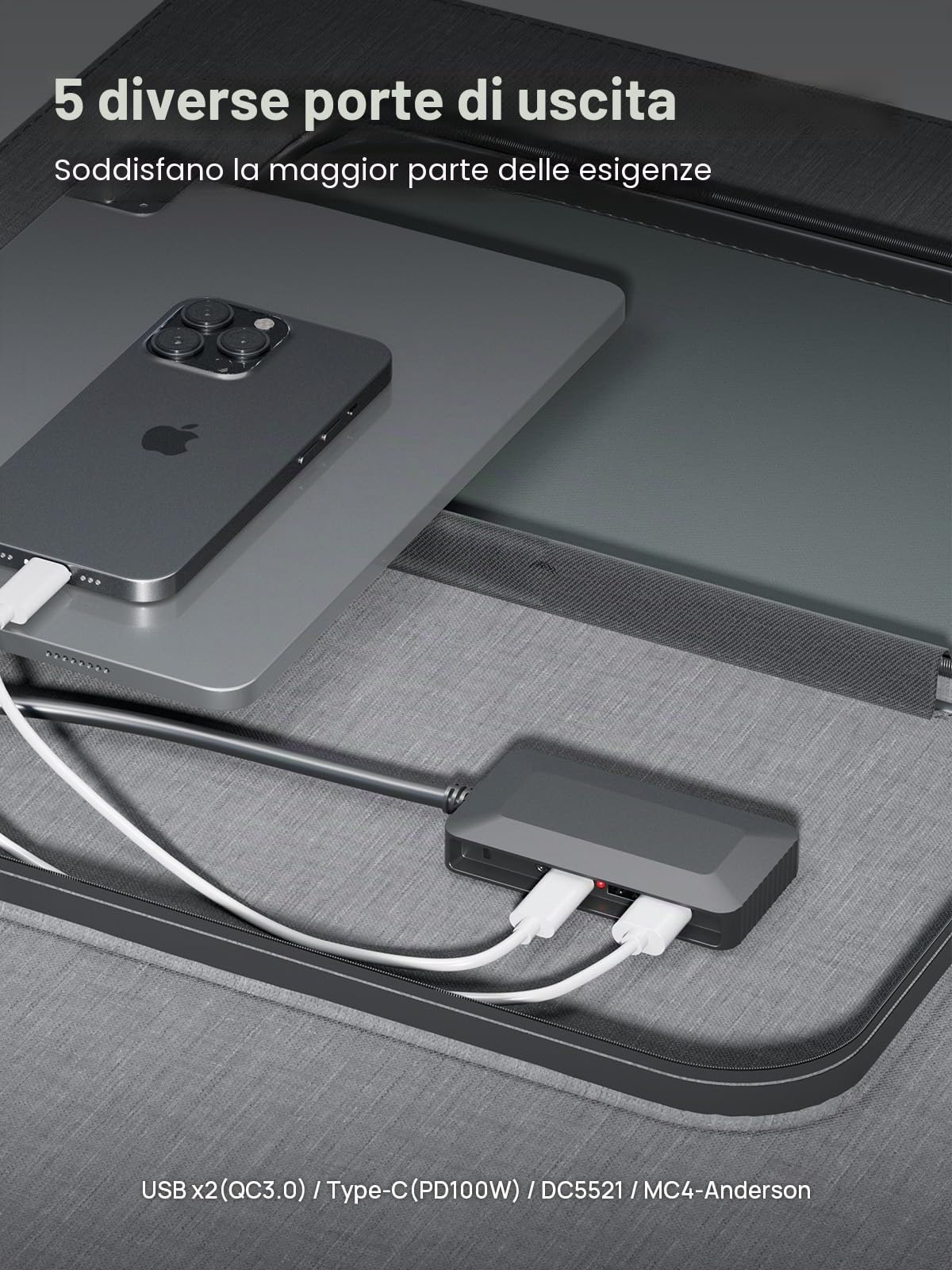 AFERIY Kit Di Pannelli Solari Portatili 400 W 26 V Pannello Solare Monocristallino Con Etfe IP65 Supporti Autoportanti E Porte Di Uscita USB Pannello Solare Pieghevole Per Uso Fuori Rete Campeggio
