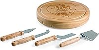 Vista 6 de PICNIC TIME Circo - Juego de tablas para charcutería con cuchillos de queso, marrón, Disney Mickey Mouse y Minnie Mouse - Parawood