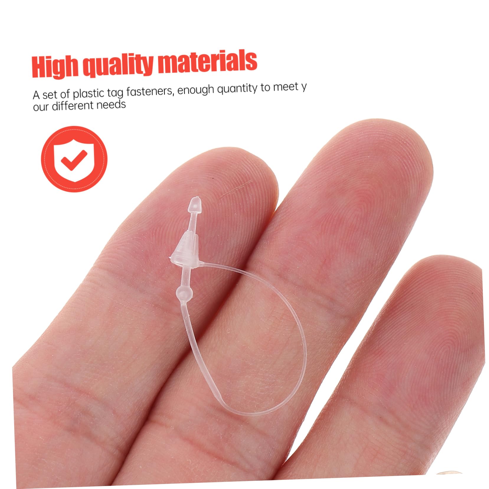 NAMOARLY 2 Trademark Tag Rope Tag Loop Security Loop Retail Tag Fastener Tag Loop Fastener Hook Ties Tags Fastener Hanger Tags Clothing Labels Clothing Tags Hanger Plastic