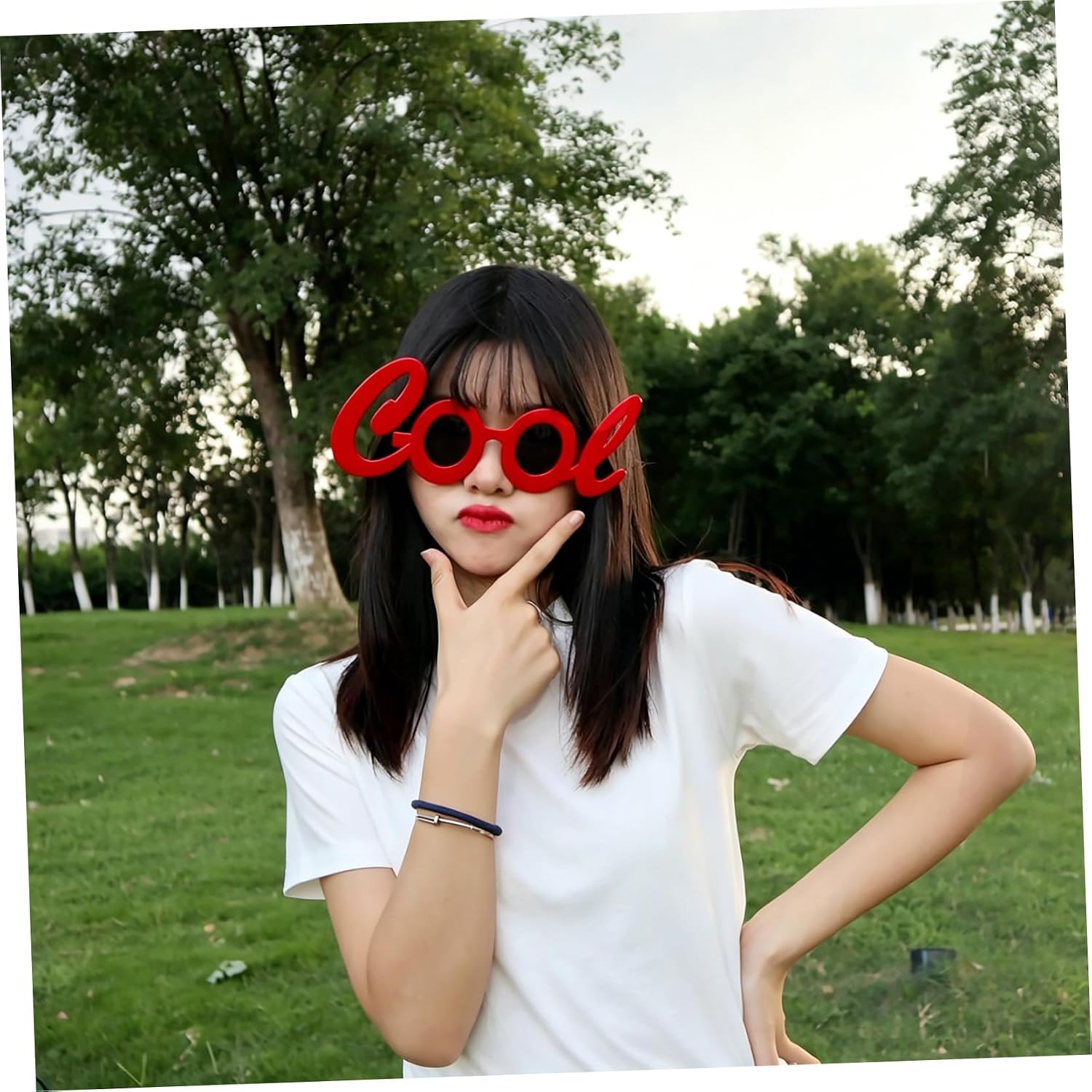 Funny Photo Booth Glasses 2Pcs Set ABS Letter Party Props for Birthday Prom Wedding Celebration