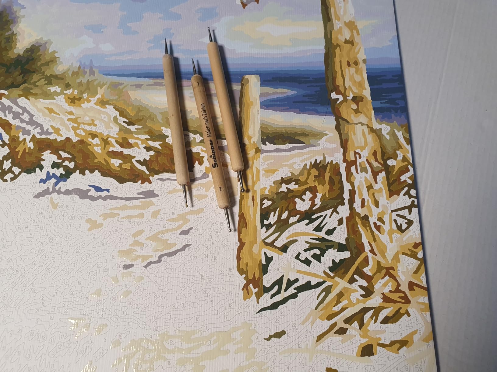Schipper 605020892 Malen nach Zahlen - 3 Dotting Pen´s doppelseitig