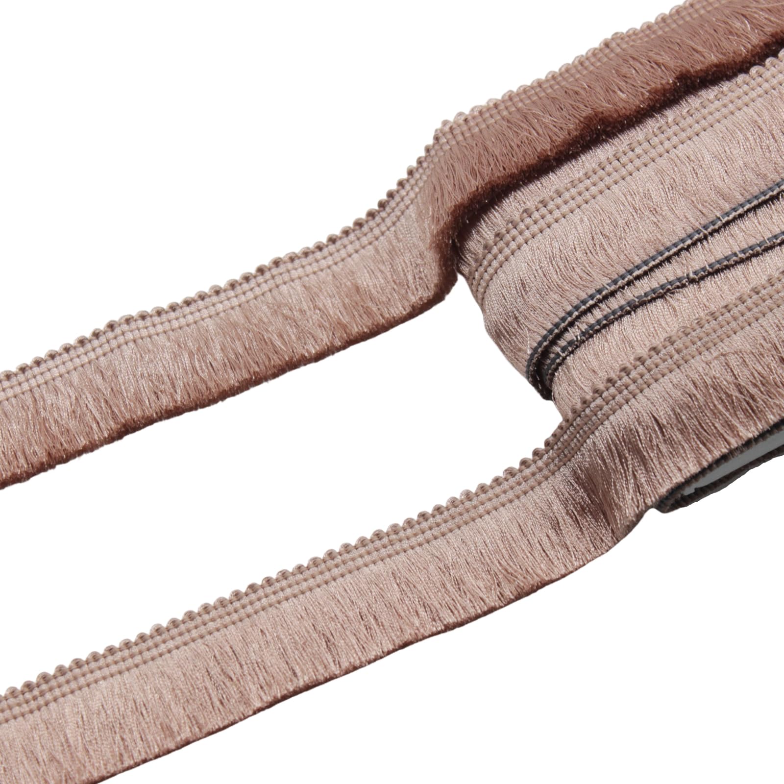 Yalulu 10 Yards Polyester Fringe Tassel Lace Trim, 2.8cm Width Tassel Fabric Fringe Trim for Curtain Home Decoration (Deep Pink)