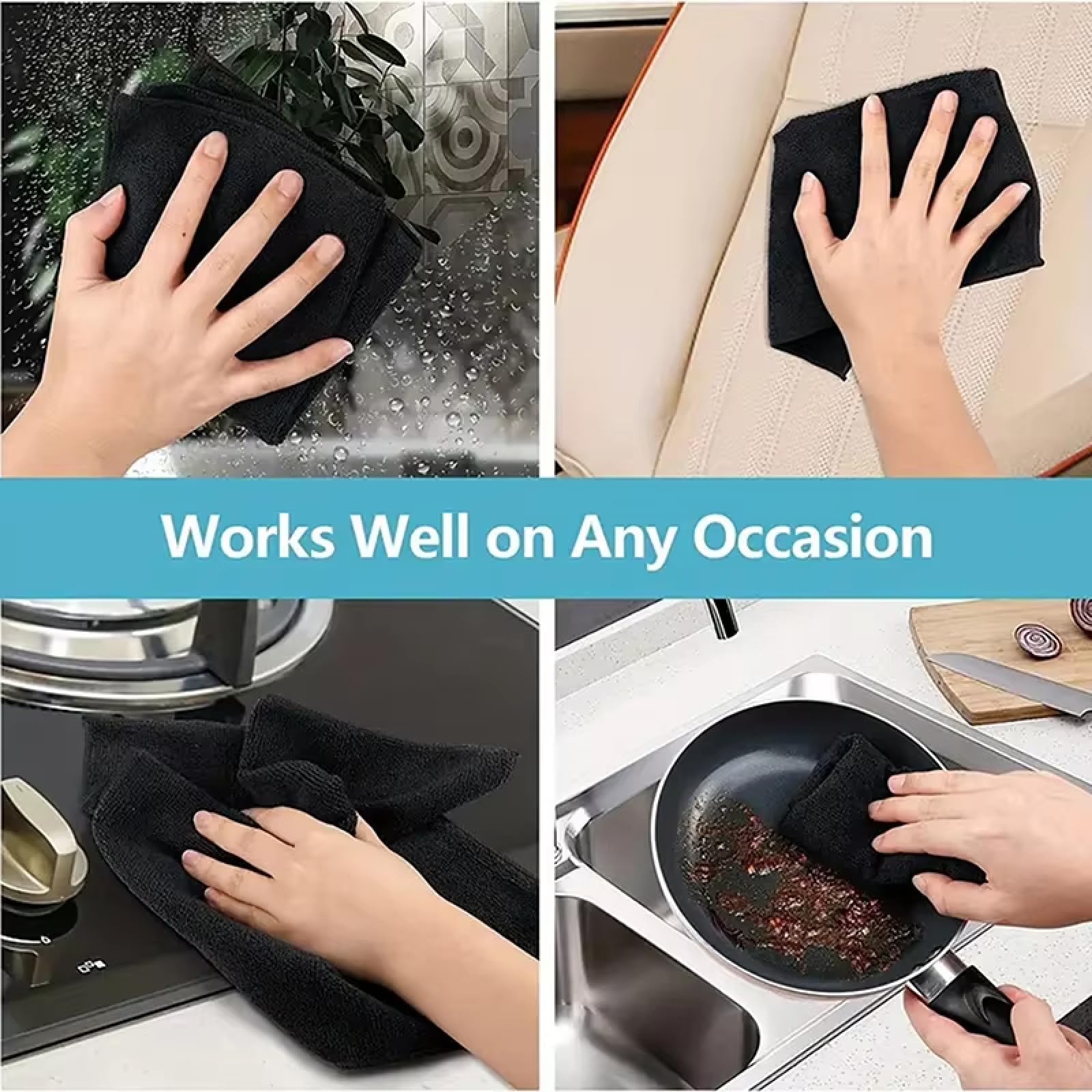 Trapos de Cocina Árbol Camión Gris Paño Cocina Tacto Suave Poliéster Fácil de Limpiar Lavable a Máquina Reutilizables para Baño Restaurante Picnic Toallas 4 Piezas (40x60 cm)
