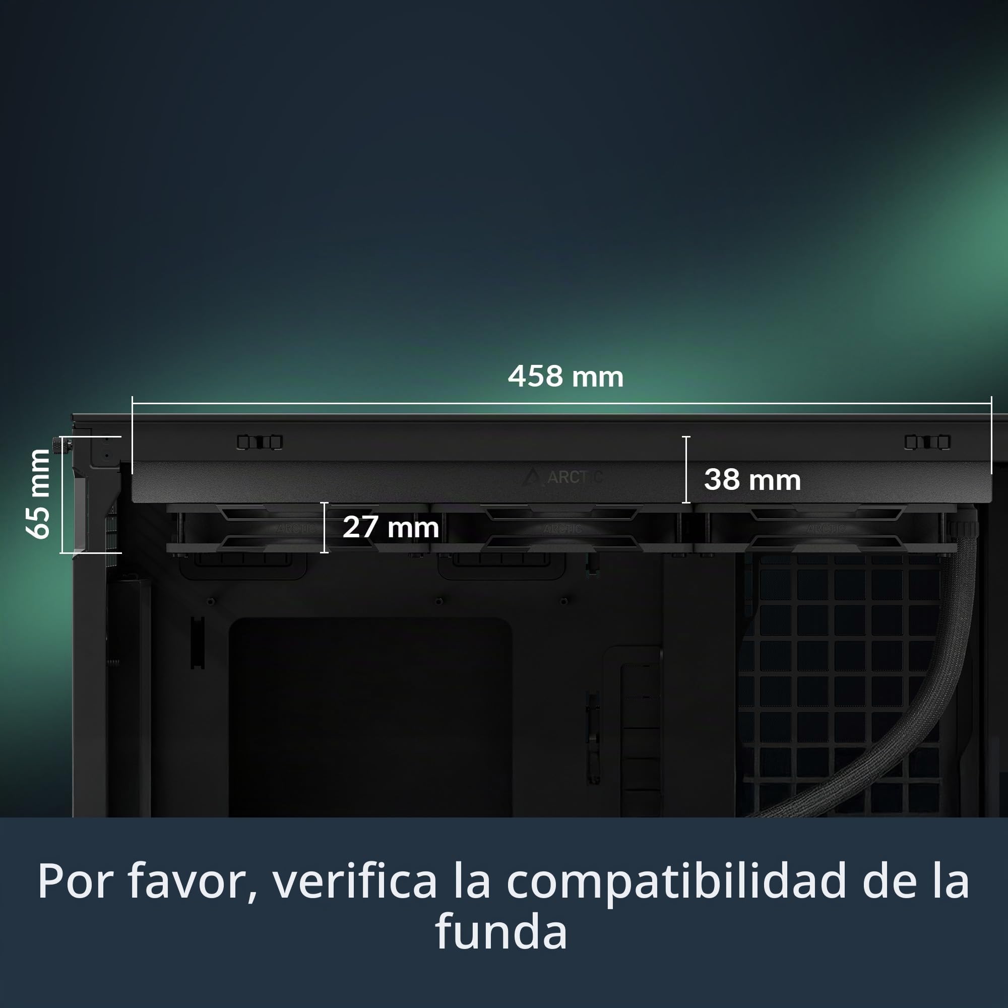 ARCTIC Liquid Freezer III Pro 420 - Refrigerador de CPU AIO, 3 x 140 mm Refrigeración por Agua, 38 mm Radiator, Bomba PWM, Ventilador VRM, AMD AM5/AM4, Intel LGA1851/1700 Marco de Contacto - Negro
