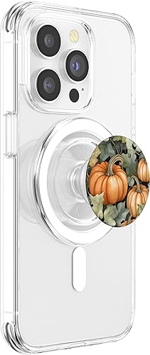 Miniatura 9 de PopSockets estándar con diseño de flor de otoño con diseño de calabaza para mujer
