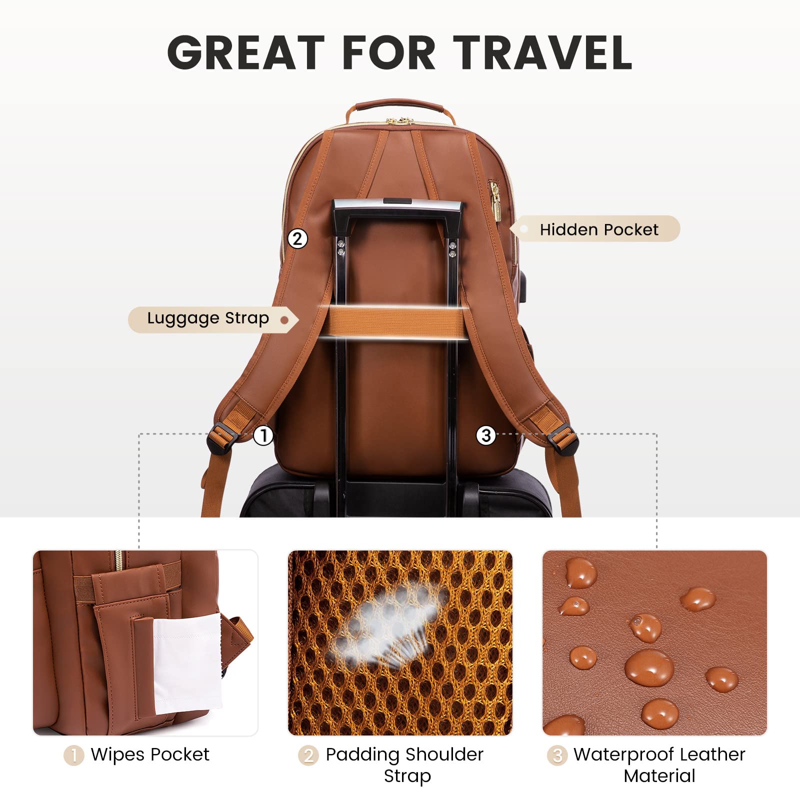 Amazon.com: LOVEVOOK Laptop Backpack Purse for Women, Large 